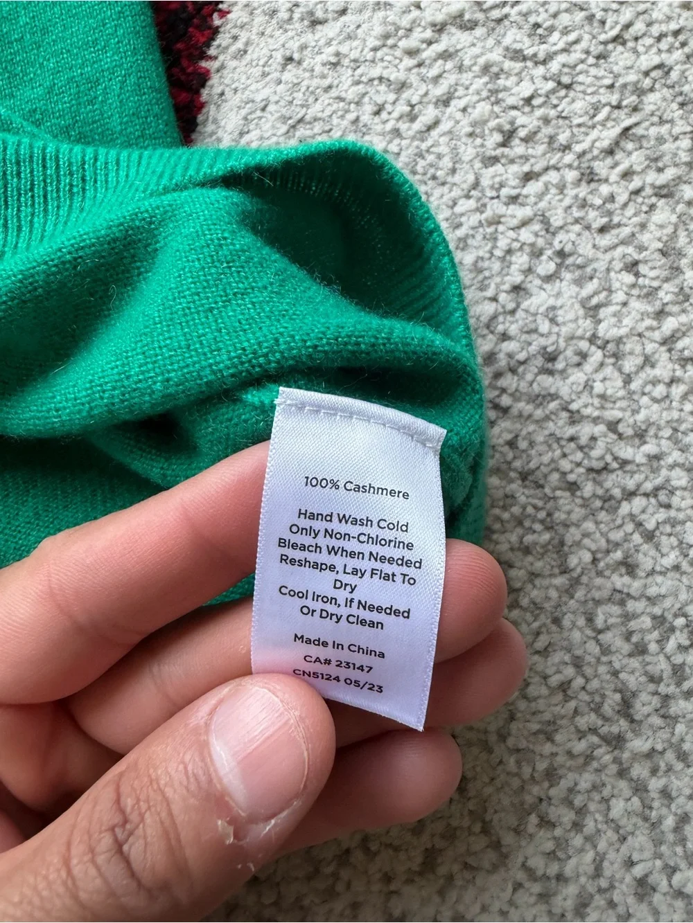 Talbots Green Cashmere V Neck Preppy Sweater - Picture 3 of 4